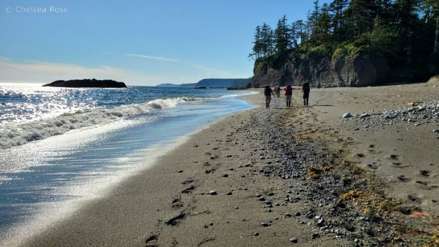 Backpacking on the beach