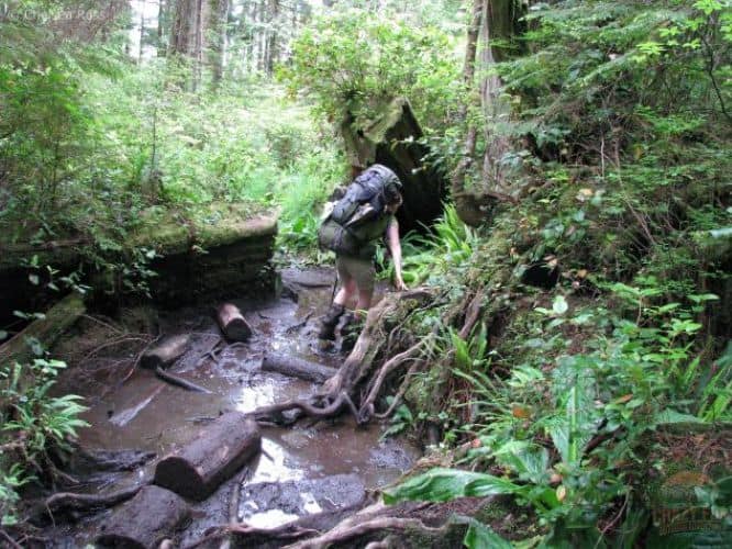 Backpacking in the mud