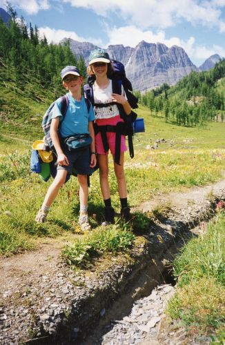 Kids backpacking the Rockwall Trail. We are discovering our love for the outdoors.