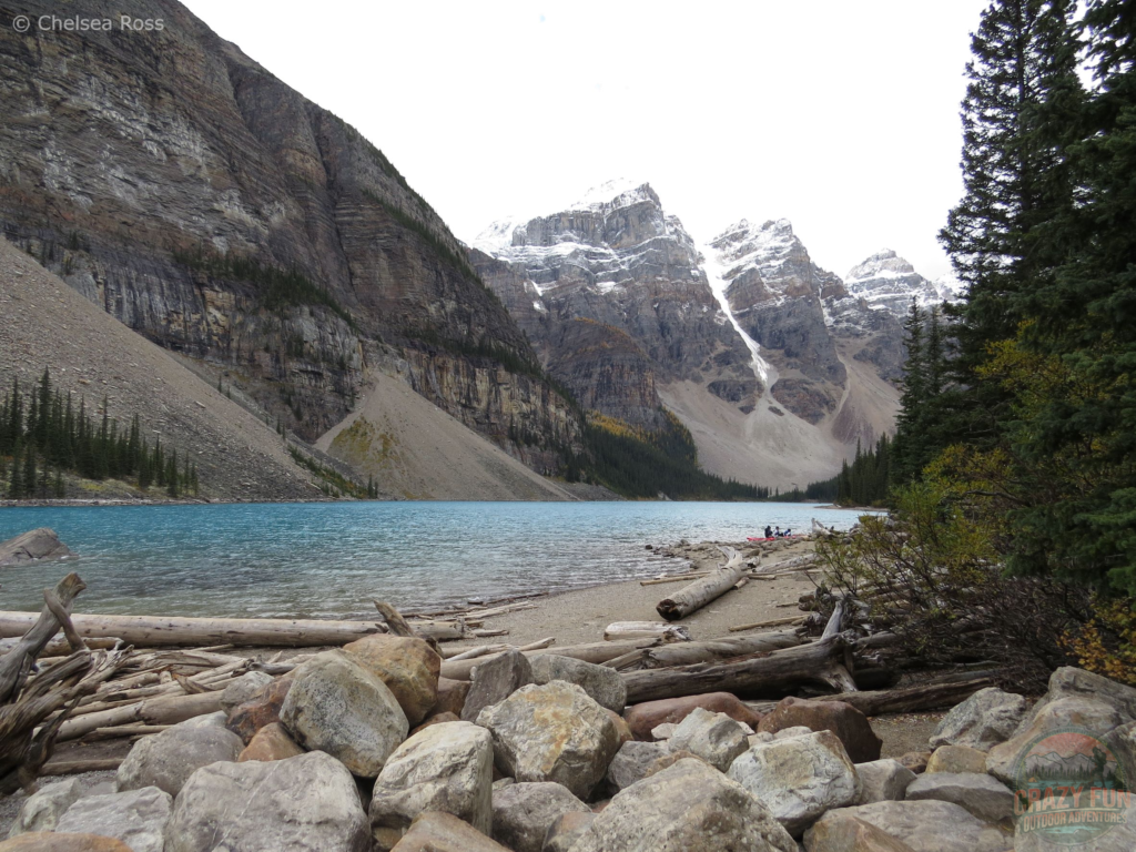 The best larch hikes showcasing Moraine Lake in the background.