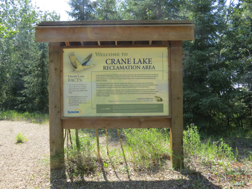A sign that says Crane Lake Reclamation Area.