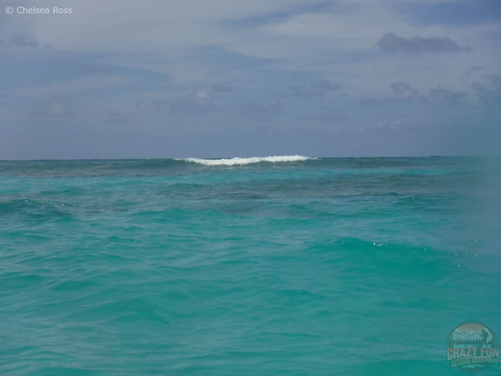 Showing the rough waves while on our Majestic resort kayaking adventure.