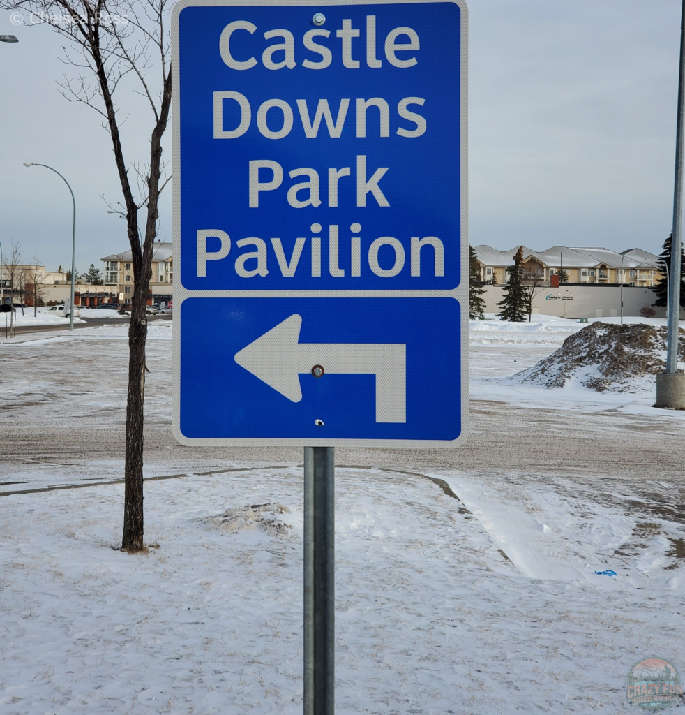 Places to Skate Near Me includes Castle Downs. Sign of the place.