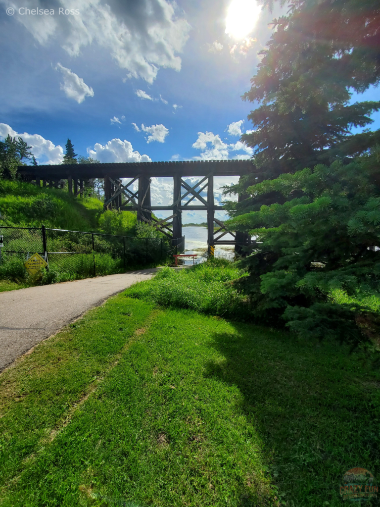 Looking back at St. albert Trestle Bridge.