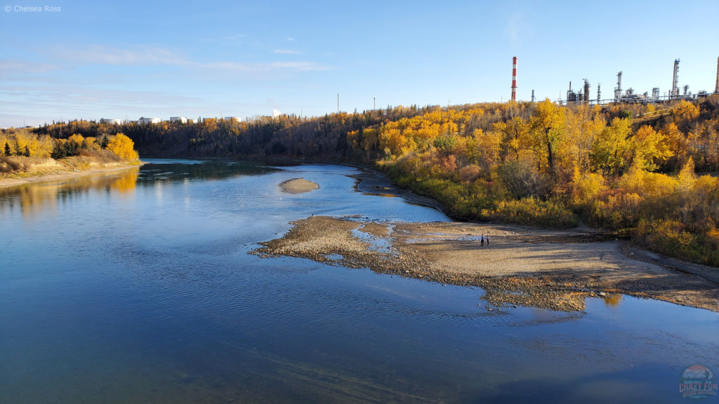 Looking at the north Saskatchewan river.