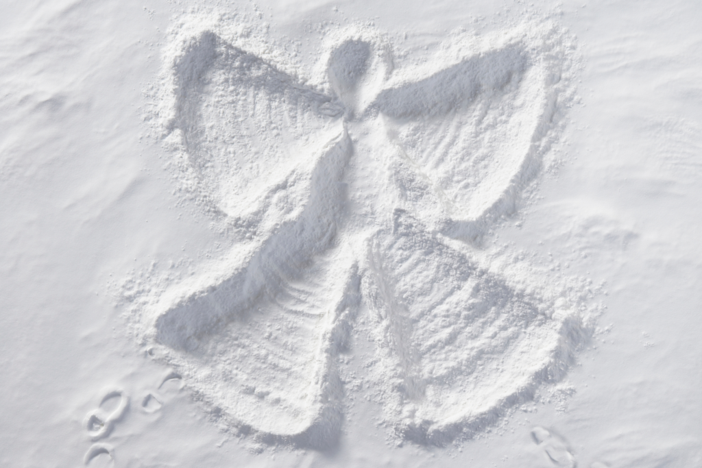 Snow angel picture.