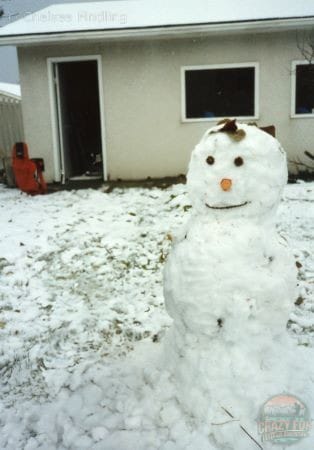 Ways to spend time outdoors: build a snowman.