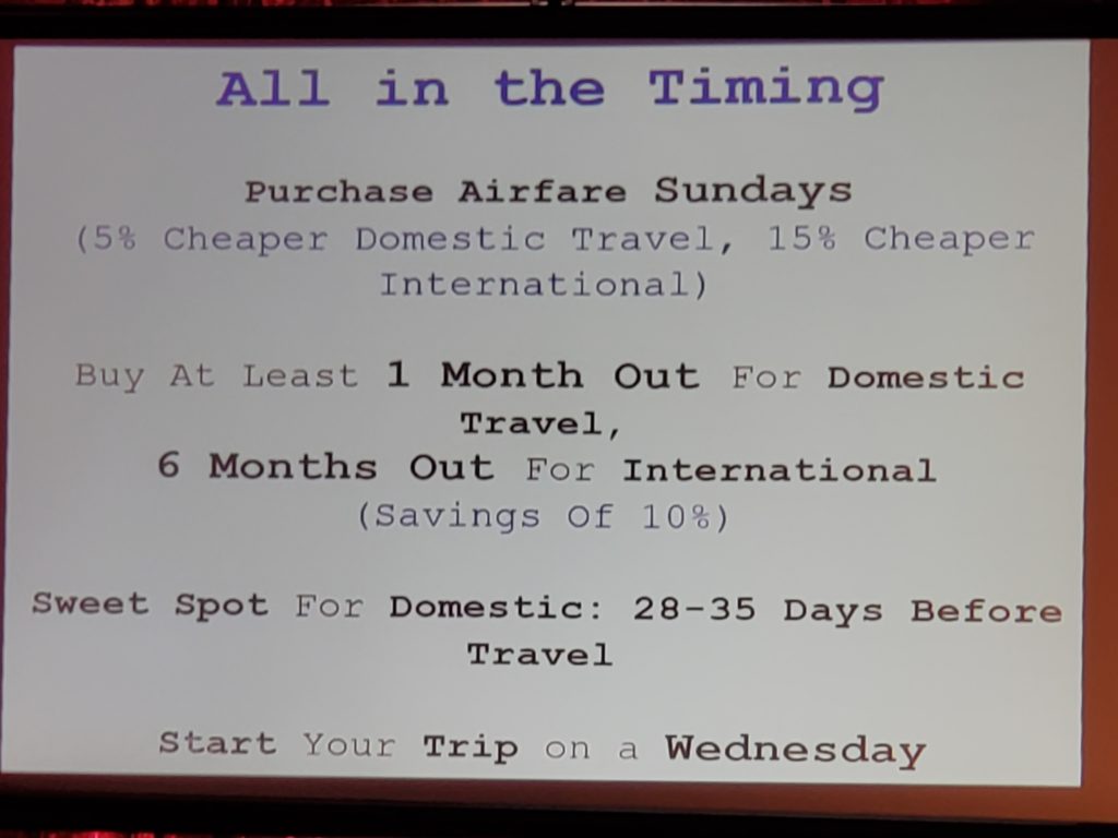 The best times to book travel.