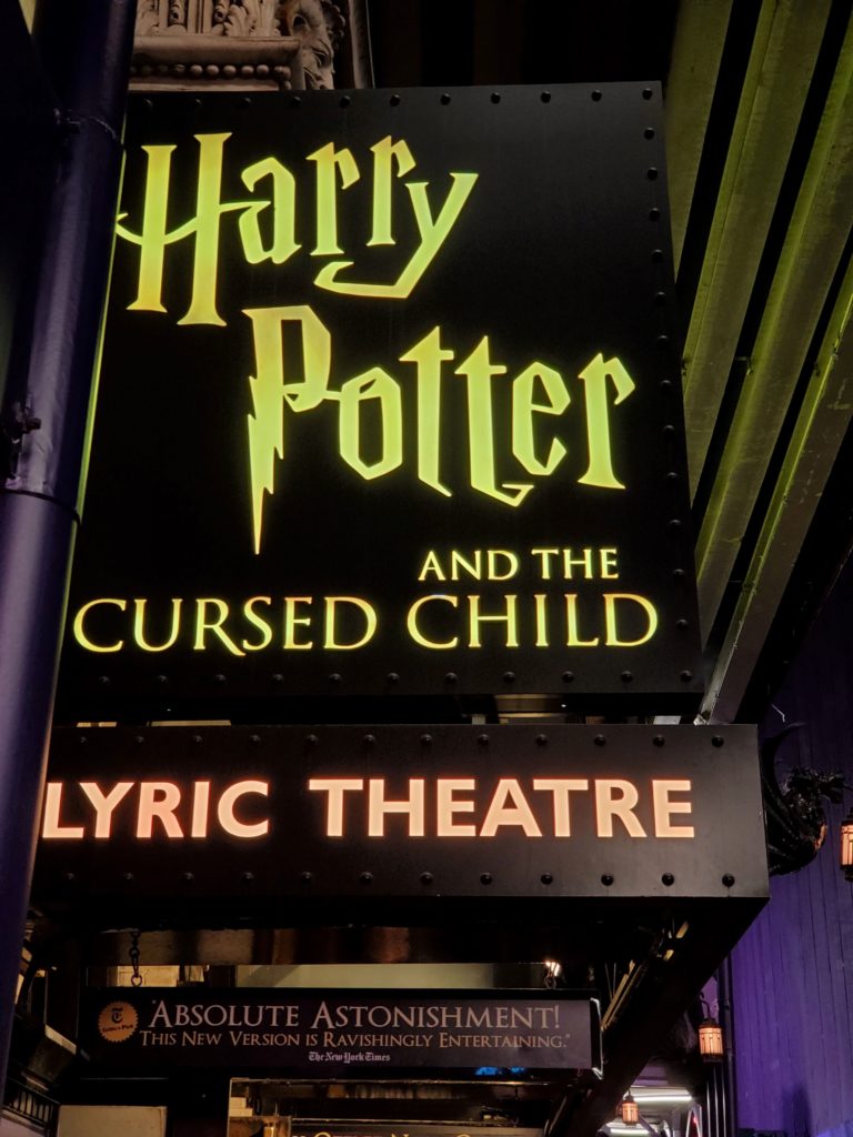 Harry Potter the cursed child sign.