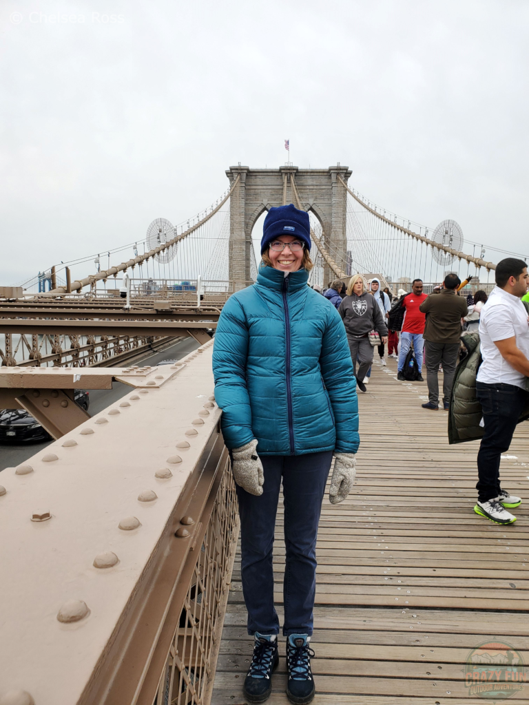 I'm standing on the Brooklyn Bridge.
