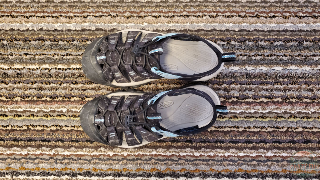 Keen Newport Sandals on the rug