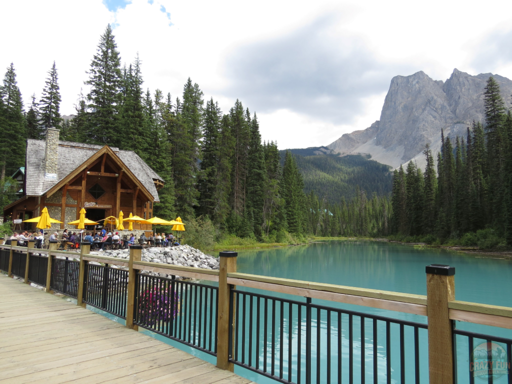 The view of Emerald Lake Lodge.