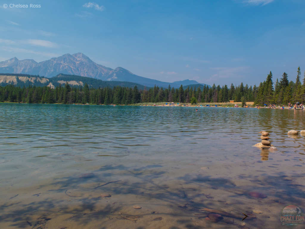 Summer outdoor adventures includes swimming at Lake Annette.