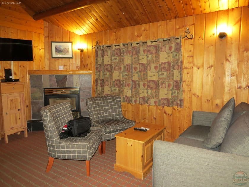Living room in cabin.