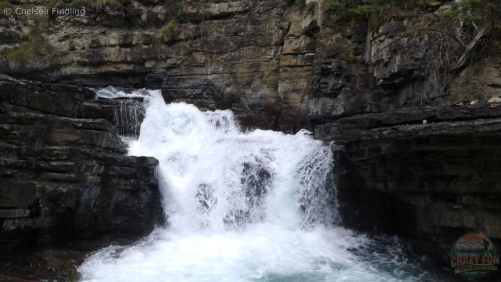 Waterfall between rocks