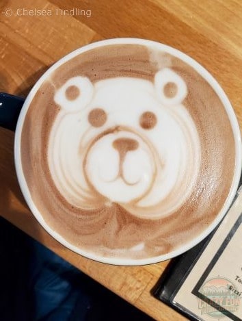 Hot chocolate with a bear on top