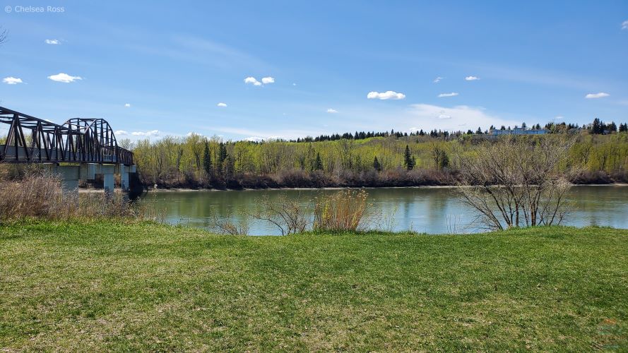 River Valley Trails from Buena Vista to Hawrelak Park Footbridge in Edmonton.