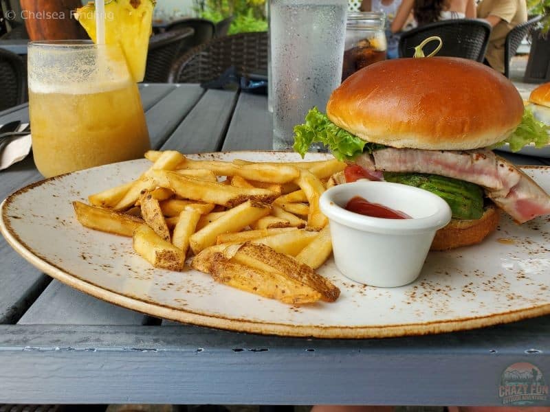 burger and fries