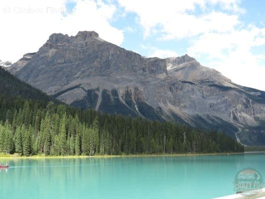 Walk around Emerald Lake on your fall hikes near Banff.