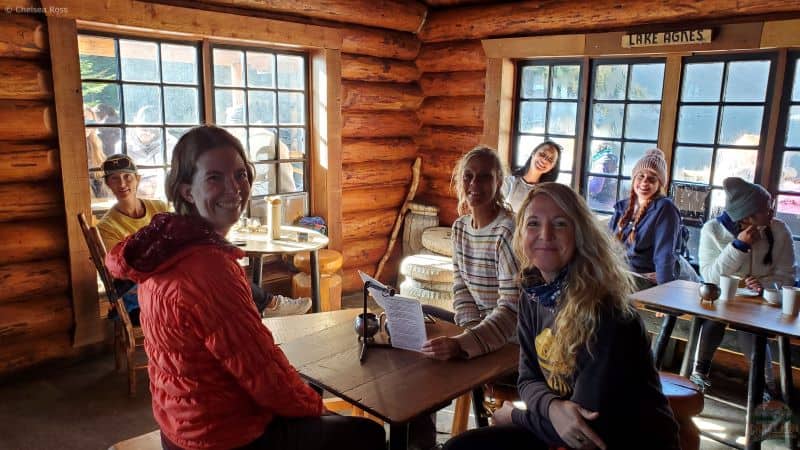 Inside Lake Agnes Tea House