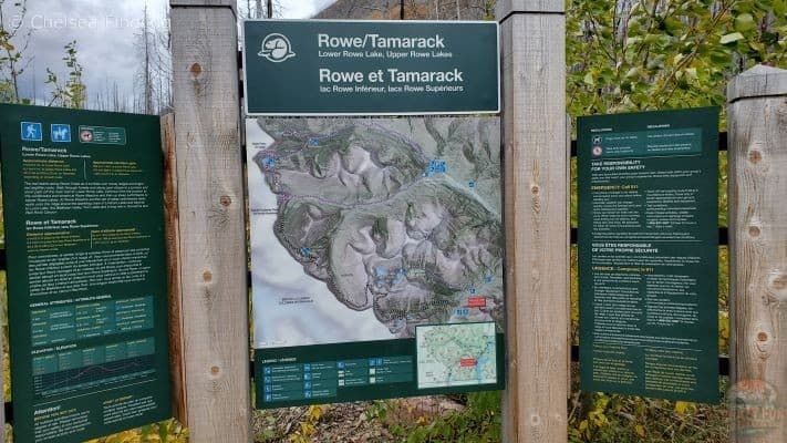 Sign saying Rowe/Tamarack