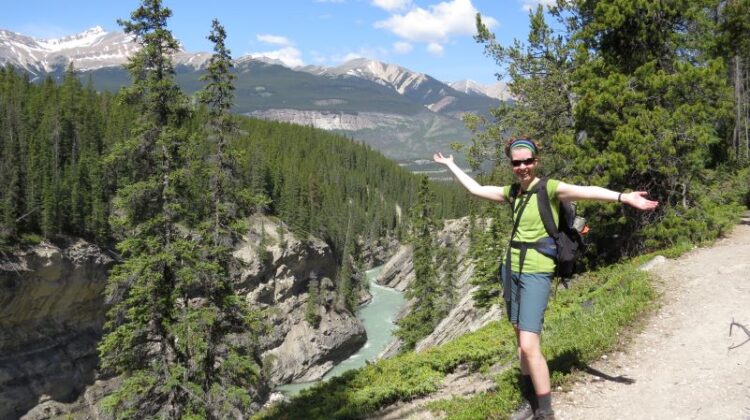 Hiking Near Nordegg at Siffleur Falls.