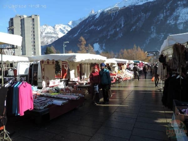 Outdoor market in Chamonix