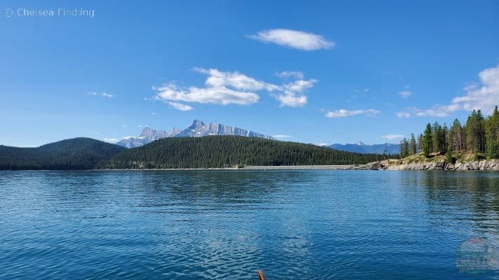 Looking back on Lake Minnewanka
