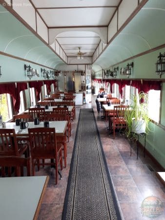 Inside Footloose Caboose dinning car