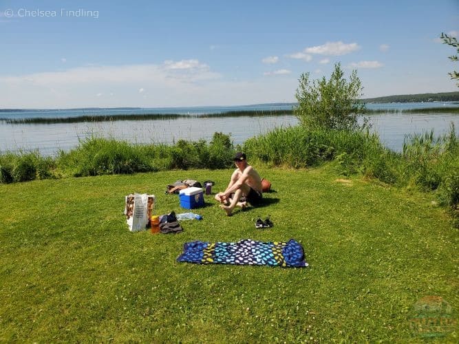 Alberta day trips from Edmonton include a sunny escape to Petro Beach day use area.