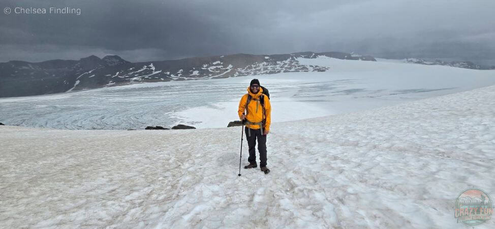 Expansive view from Snowbird Pass looking out over the vast Reef Icefield.