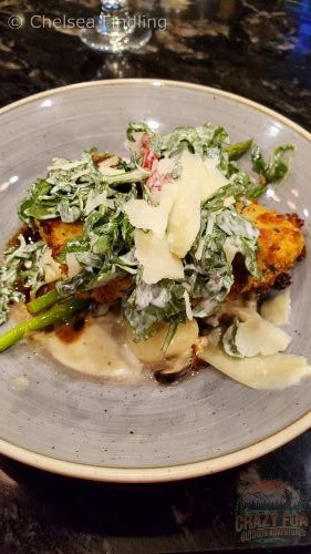 A delicious meal at Fireside Lounge and wine bar. 