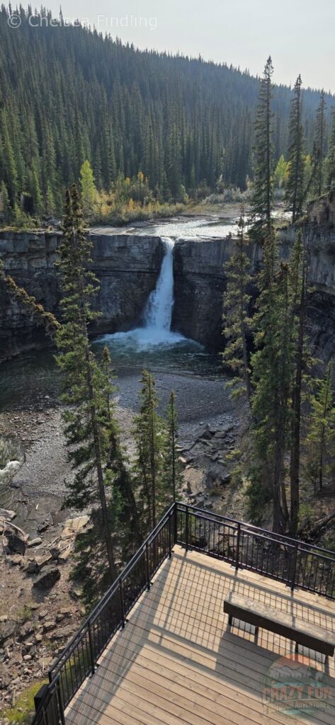 View of the stunning Crescent Falls. 