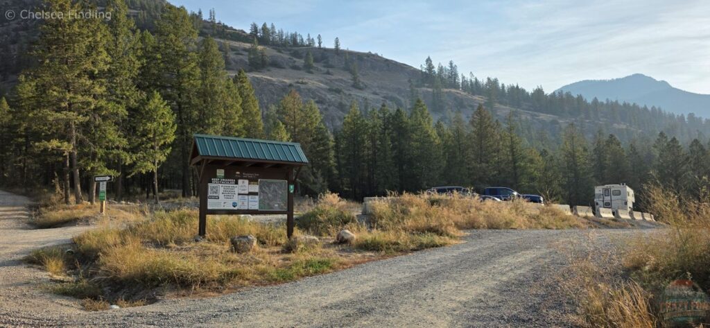 The parking lot at Swansea mountain. 