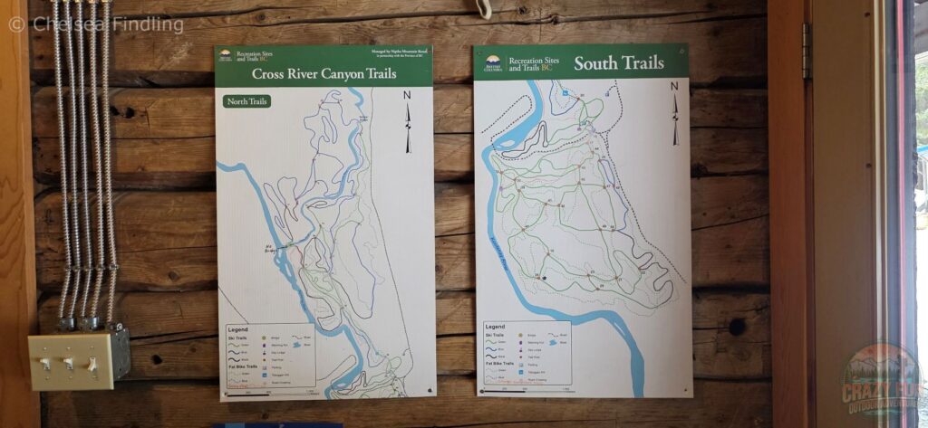 North and south trail map at Nipika Mountain Resort
